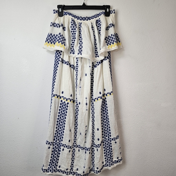 Free People Wild Romance Embroidered Dress in Ivory Size Small - Picture 5 of 12